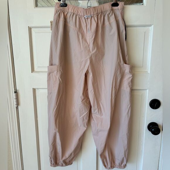 NWT FREE PEOPLE Movement Three Pointer Track Pants Zip Up Pink Salt Dark Slate - Picture 4 of 8